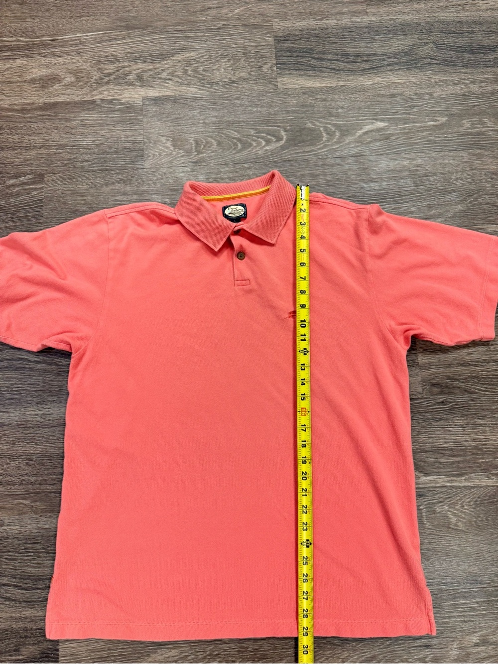 Vintage Tommy Bahama Polo Shirt L Coral Pink 100% Cotton Made in Macau - Picture 5 of 5